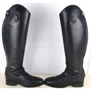 Ariat Heritage Contour Riding Boots Womens 7B Black Leather Med Height Full Calf